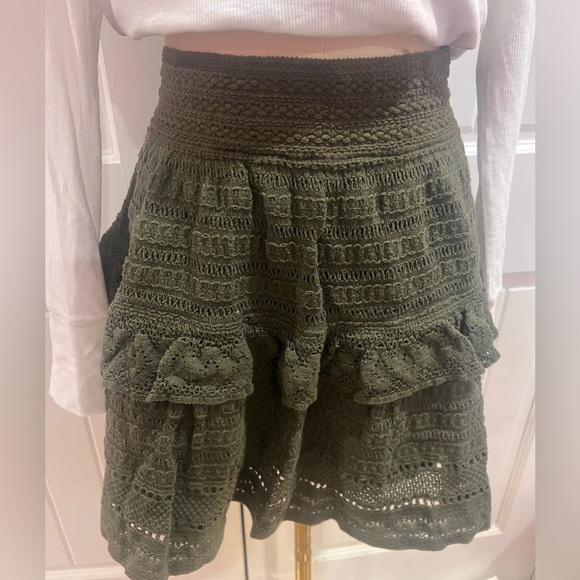 Aerie Crochet Layered Green Skirt Size XL NWT - Picture 2 of 2